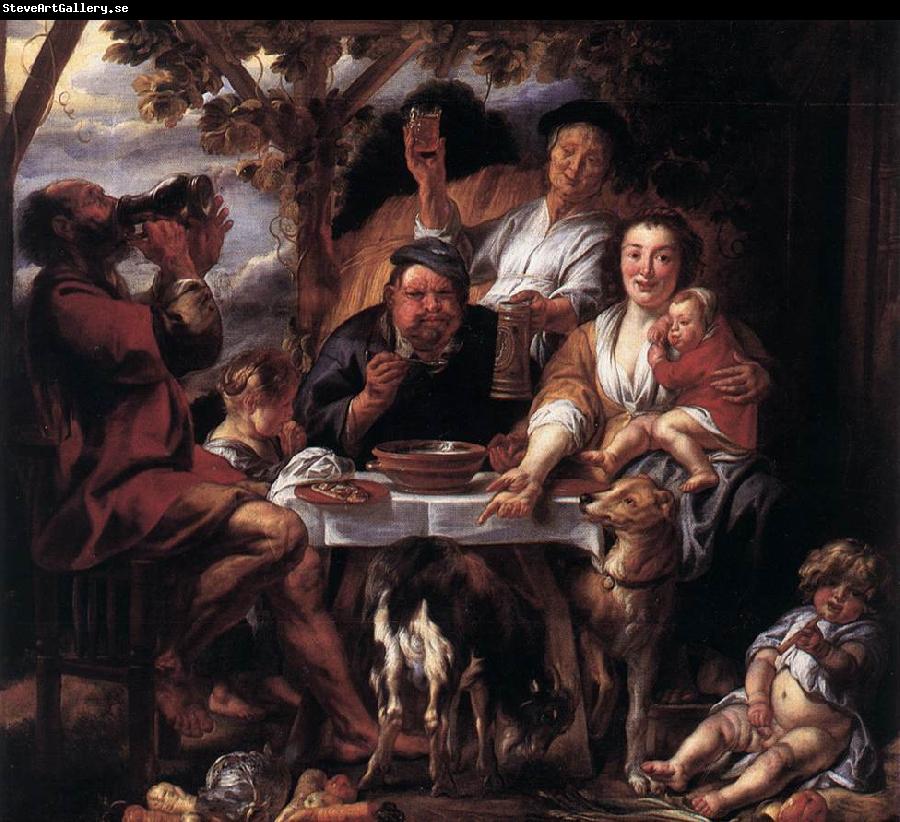 JORDAENS, Jacob Eating Man f